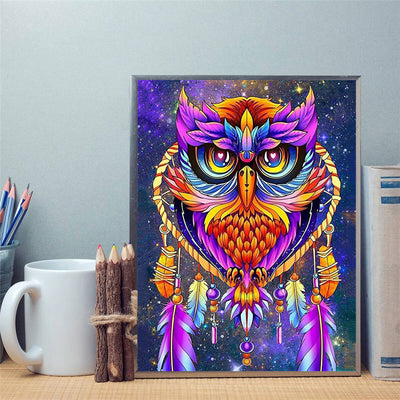 Woodland Owl Diamond Painting Kit — Full Drill Round / Square