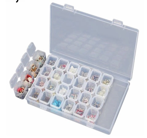 28-Grid Portable Diamond Drill Storage Box