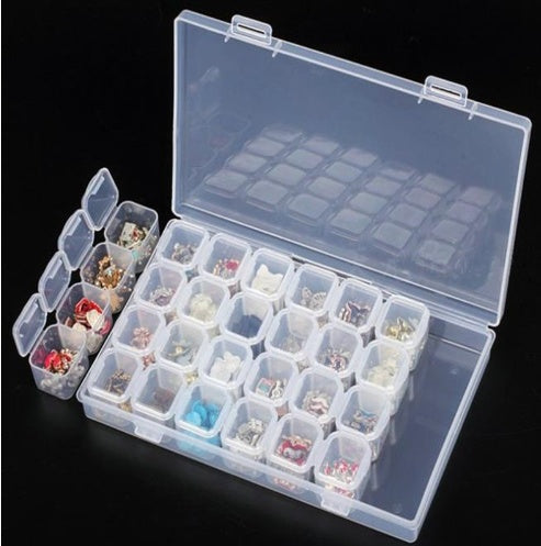 28-Grid Portable Diamond Drill Storage Box
