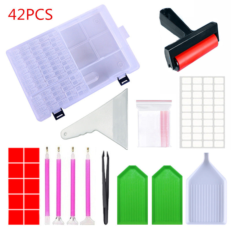42-Piece Diamond Painting Storage & Tool Organizer Set